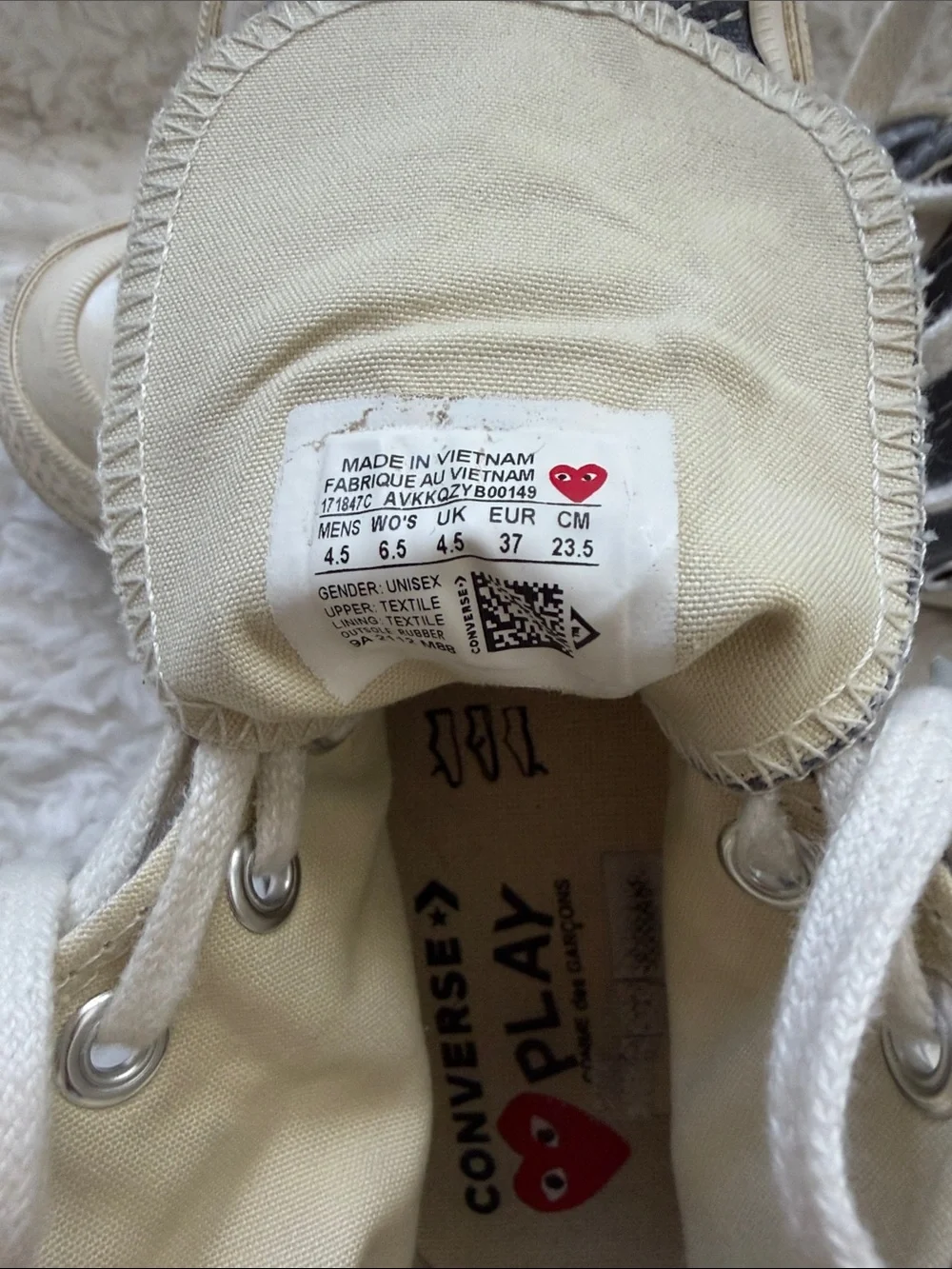 Converse Comme des GARÇONS Grey High-Top Sneakers with Heart Logo